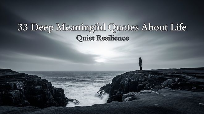 33 Deep Meaningful Quotes About Life Quiet Resilience