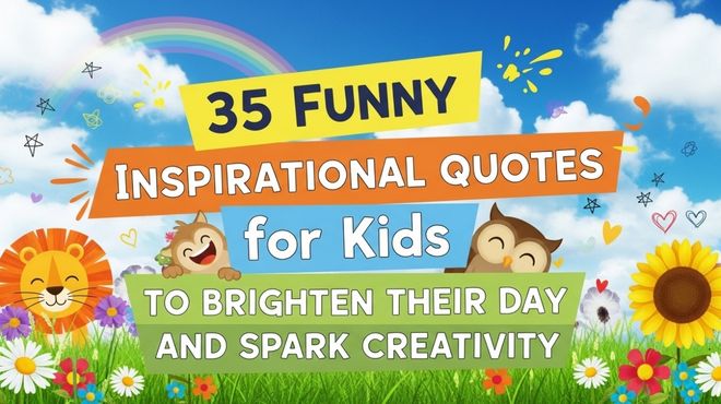 35 Funny Inspirational Quotes for Kids to Brighten Their Day and Spark Creativity
