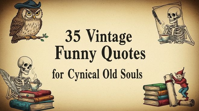 35 Vintage Funny Quotes for Cynical Old Souls