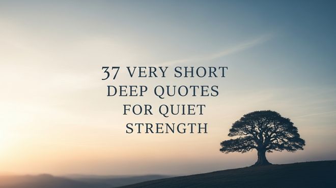 37 Very Short Deep Quotes for Quiet Strength