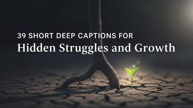 39 Short Deep Captions for Hidden Struggles and Growth