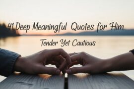 41 Deep Meaningful Quotes for Him Tender Yet Cautious