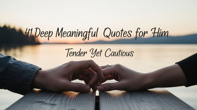 41 Deep Meaningful Quotes for Him Tender Yet Cautious