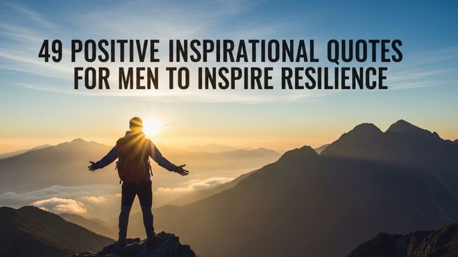 49 Positive Inspirational Quotes for Men to Inspire Resilience