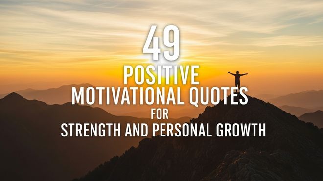 49 Positive Motivational Quotes for Strength and Personal Growth