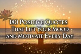 180 Positive Quotes That Lift Your Mood and Motivate Every Day