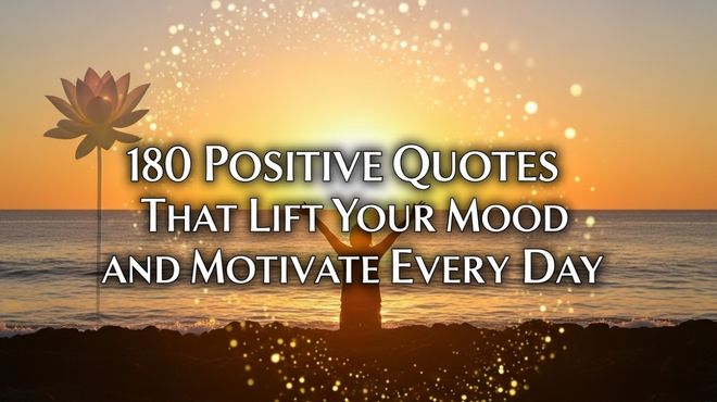 180 Positive Quotes That Lift Your Mood and Motivate Every Day