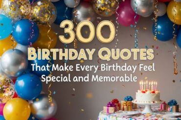 300 Birthday Quotes That Make Every Birthday Feel Special and Memorable
