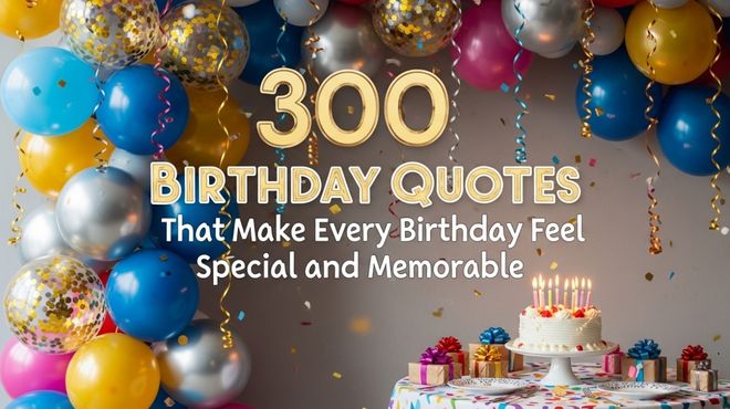 300 Birthday Quotes That Make Every Birthday Feel Special and Memorable