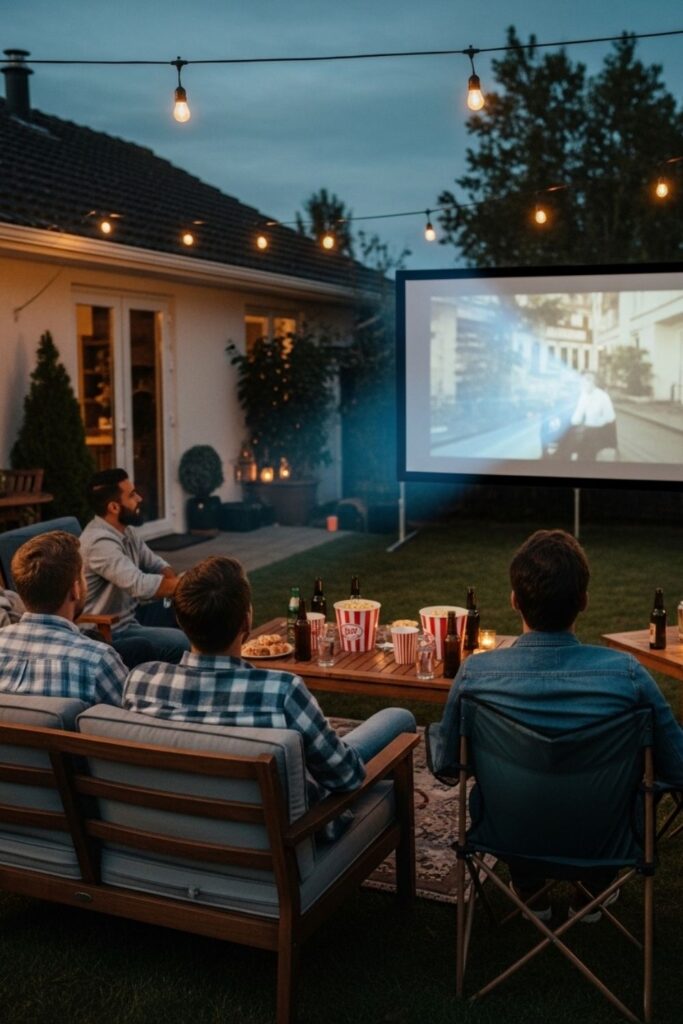 Birthday Party Ideas for Men - Outdoor Movie Night