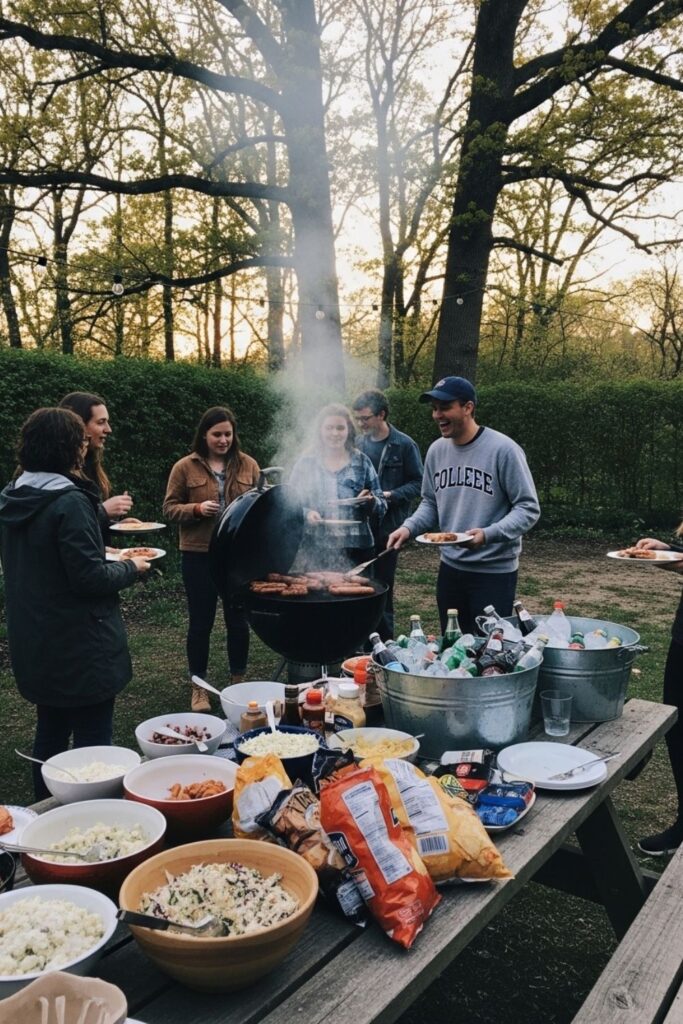 Backyard BBQ and Grill Station