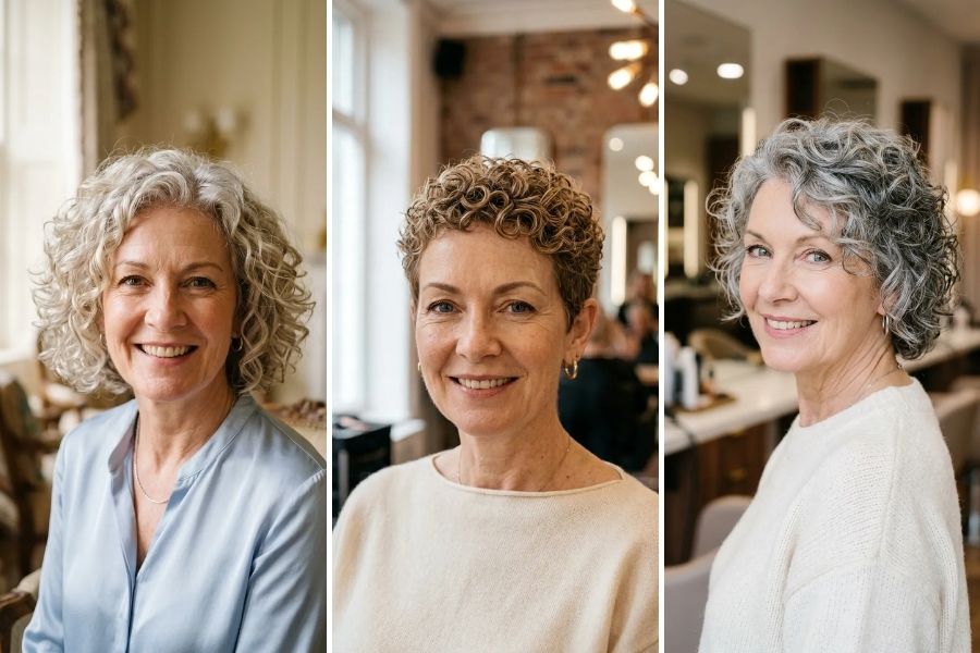 16 Short Curly Hairstyles for Women Over 50
