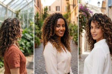 18 Beautiful Honey Balayage on Dark Brown Curly Hair Ideas