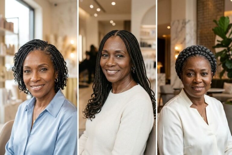 20 Braids for Older Black Women Over 50 With Thin Hair
