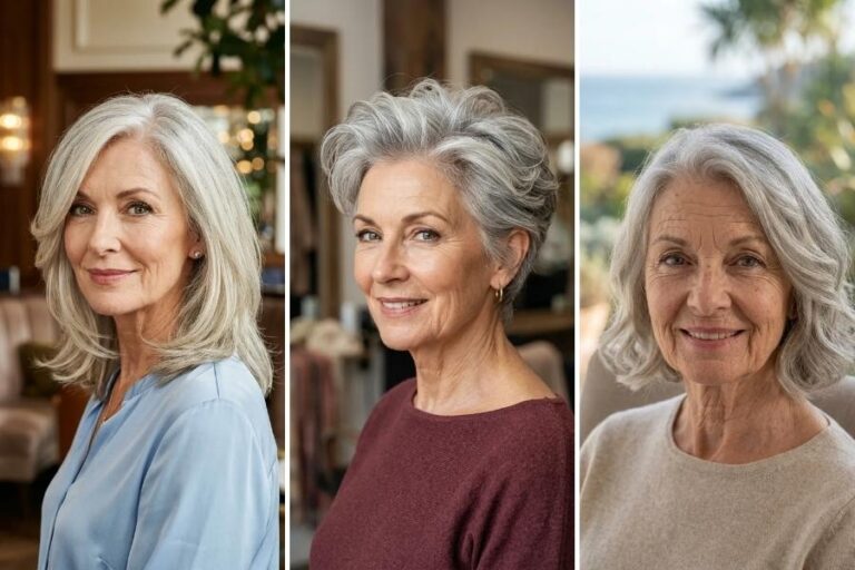 11 Hairstyles for Women Over 60 Without Bangs