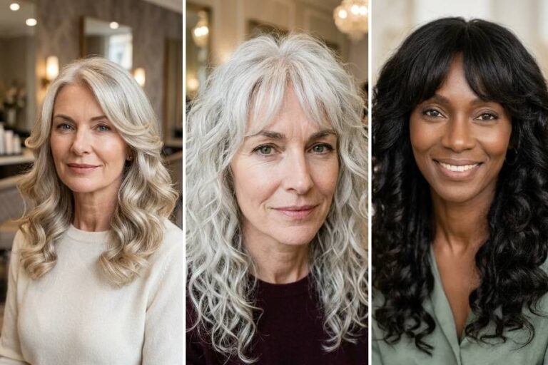 15 Long Curly Hairstyles for Women Over 40